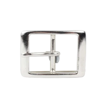 1.25 Inch 32mm Silver Rectangle Belt Buckle