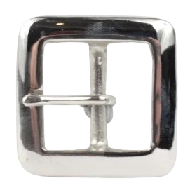 1.25 Inch 32mm Silver Square Belt Buckle