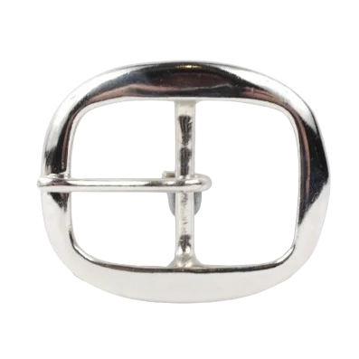 1.5 Inch 38mm Silver Oval Belt Buckle