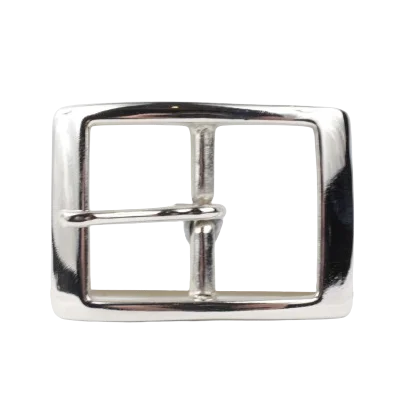 1.5 Inch 38mm Silver Rectangle Belt Buckle