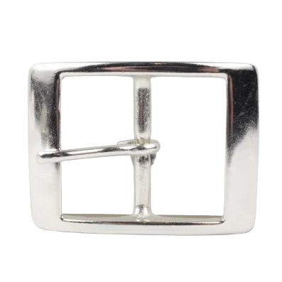 1.75 Inch 45mm Silver Rectangle Belt Buckle