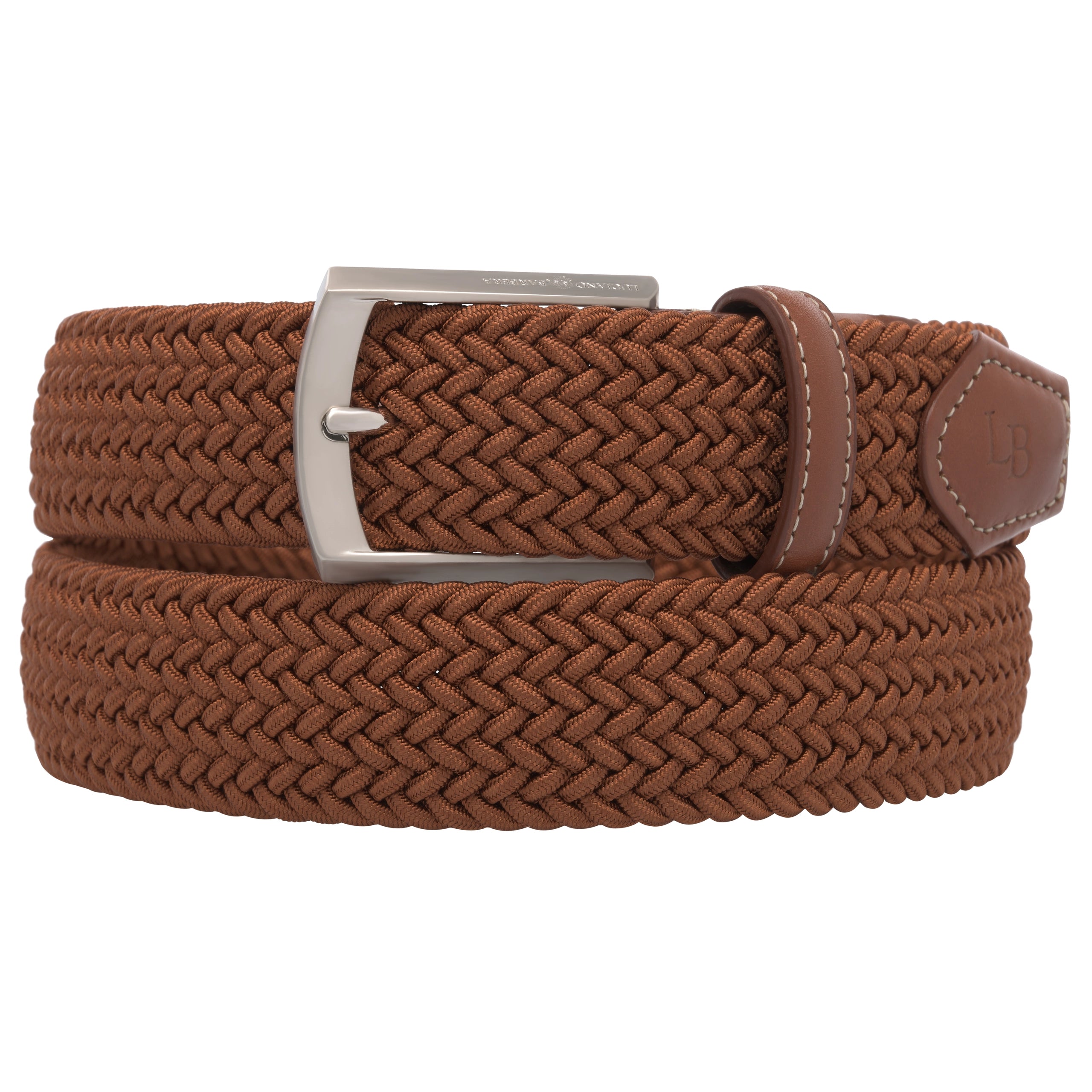 Elastic Braided Belt in Brick