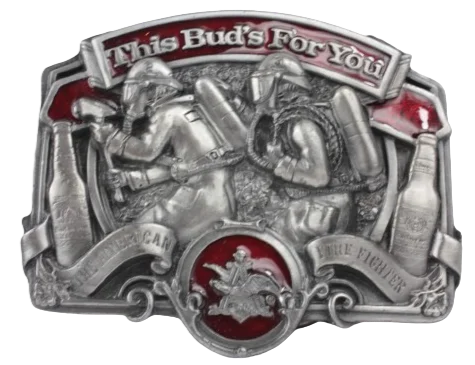 American Firefighters This Buds for You Belt Buckle