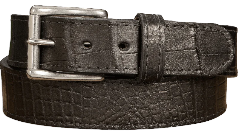 Black American Alligator Max Thickness Belt