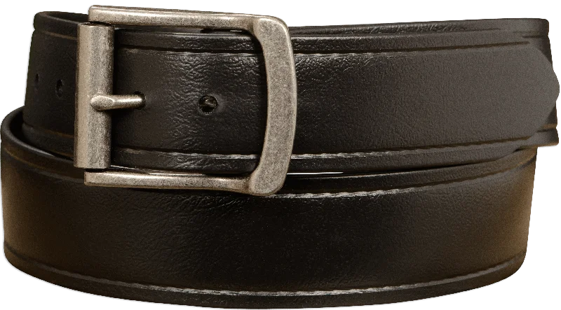 The Hercules Belt™ -  Black With Antique Nickel Hercules Buckle 1.50" (H100)