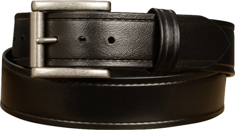 The Hercules Belt™ -  Black With Antique Nickel Roller Buckle 1.50" (H150)