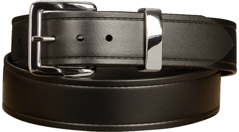 The Hercules Belt™ -  Black With Chrome Buckle And Keeper 1.50" (H300)