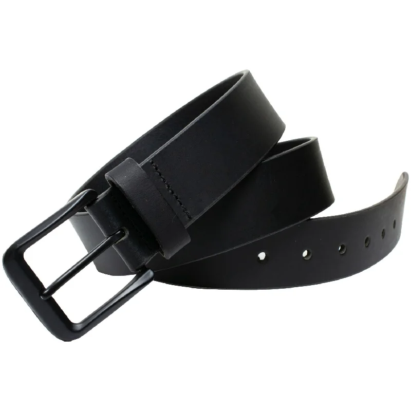 Black Mountain Leather Belt by Nickel Smart®