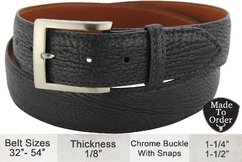 Black Shark Designer Full Grain Leather Belt for Men (Allow Approx. 3 To 4 Weeks To Ship)