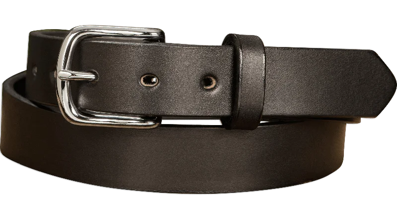 The Colt: Men's Black Non Stitched Leather Belt 1.25"