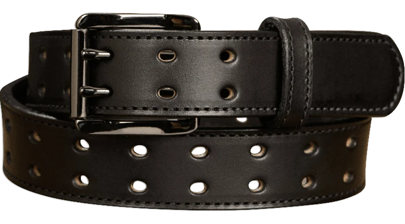 The Holey Bull: Black Stitched Double Prong Max Thick 1.50"