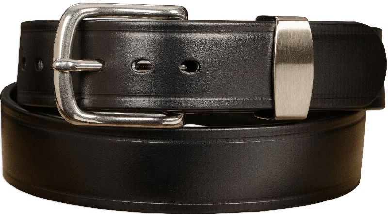 The Hercules Belt™ - Black Max Thick With Stainless Rounded Buckle And Keeper 1.50" (H530BK)