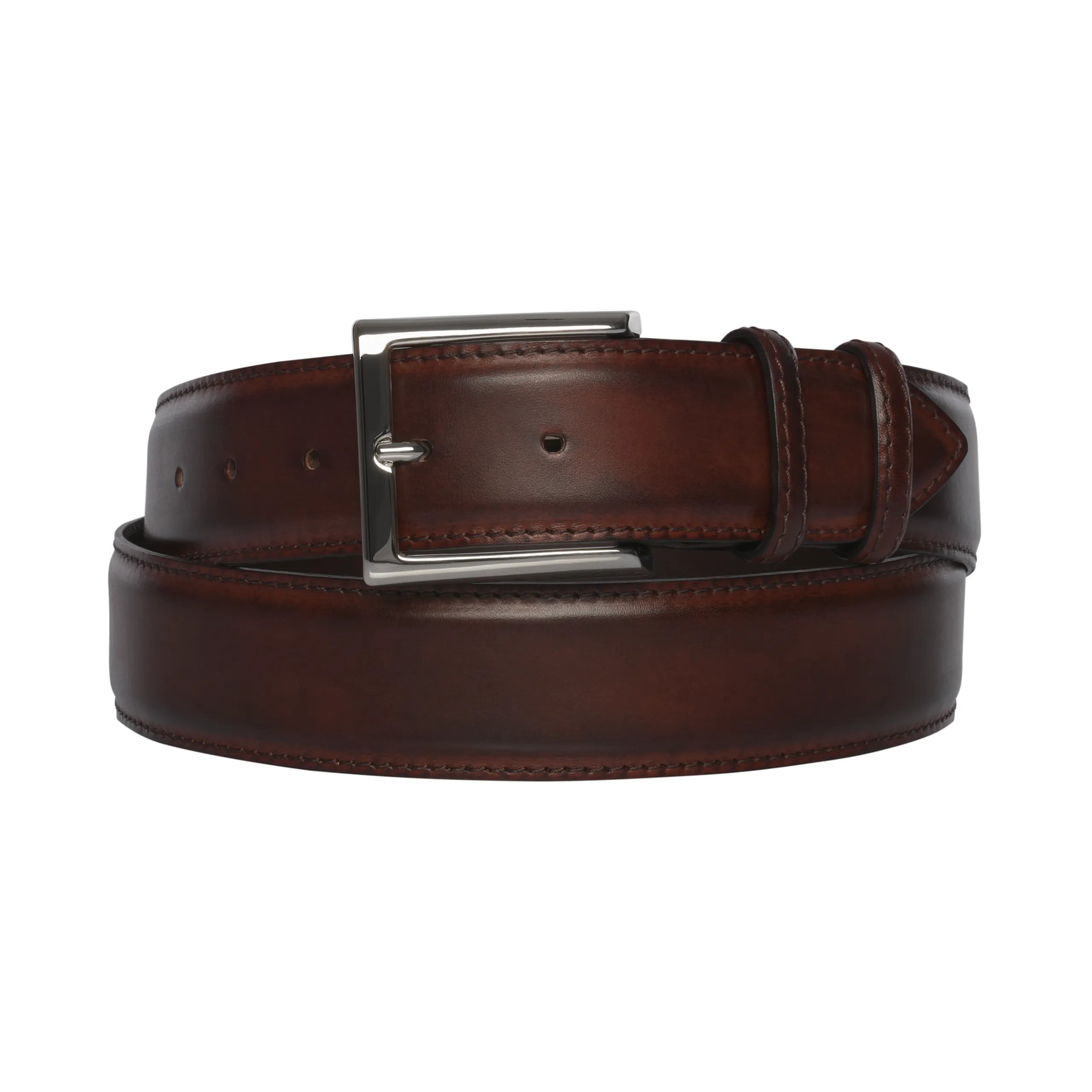 Leather Belt in Night Brown