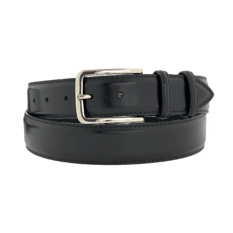 Bontoni Leather Belt in Black