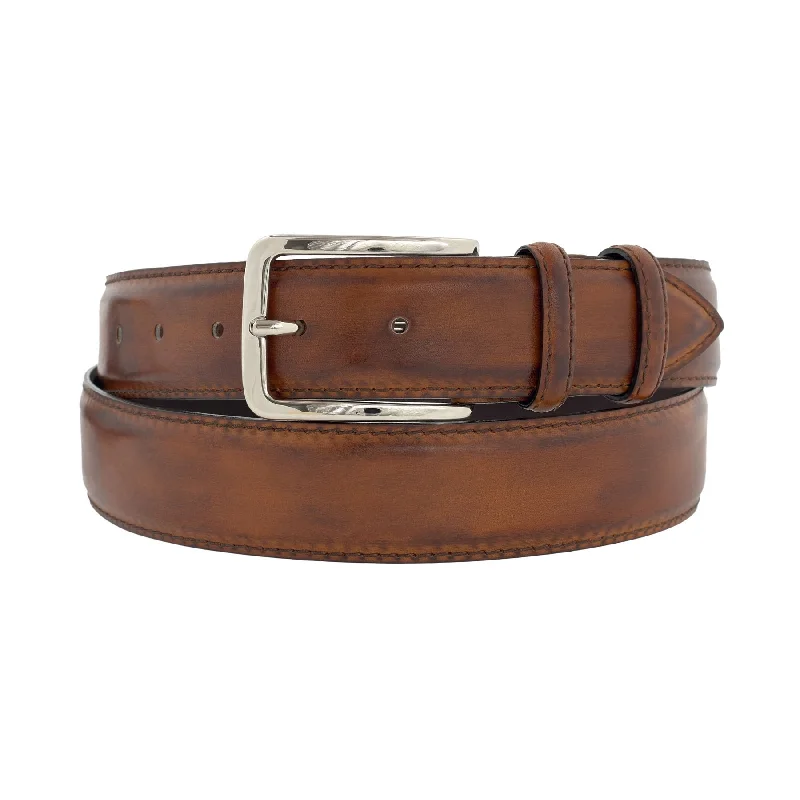 Leather Belt in Cognac Antique