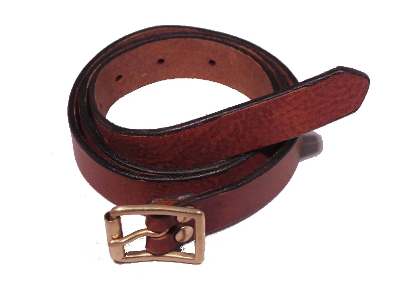 Brass Rectangle Roller 1 Inch Leather Belt