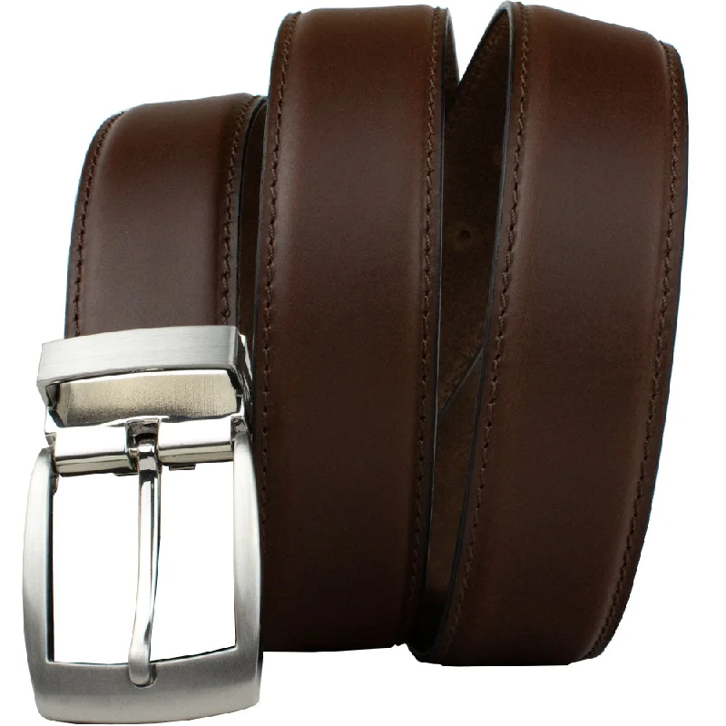 Brown Dress Belt by Nickel Smart®