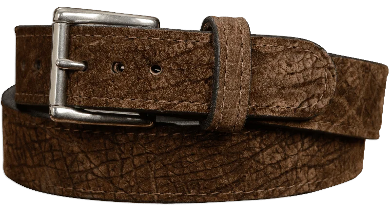 Men's Brown Hippopotamus Max Thickness Gun Belt