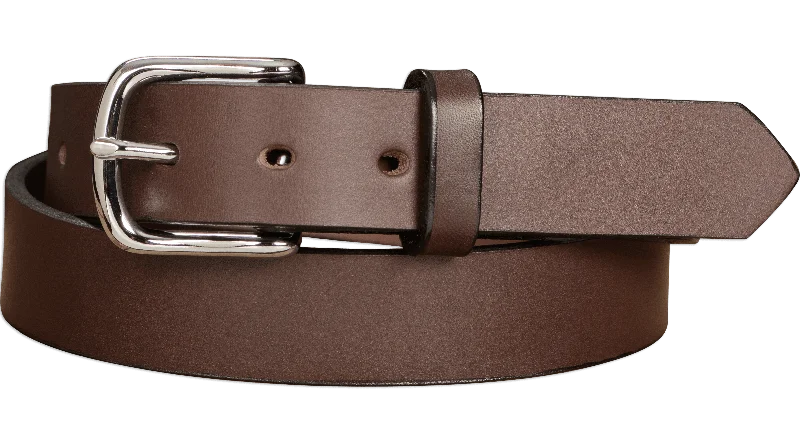 The Colt: Men's Brown Non Stitched Leather Belt 1.25"