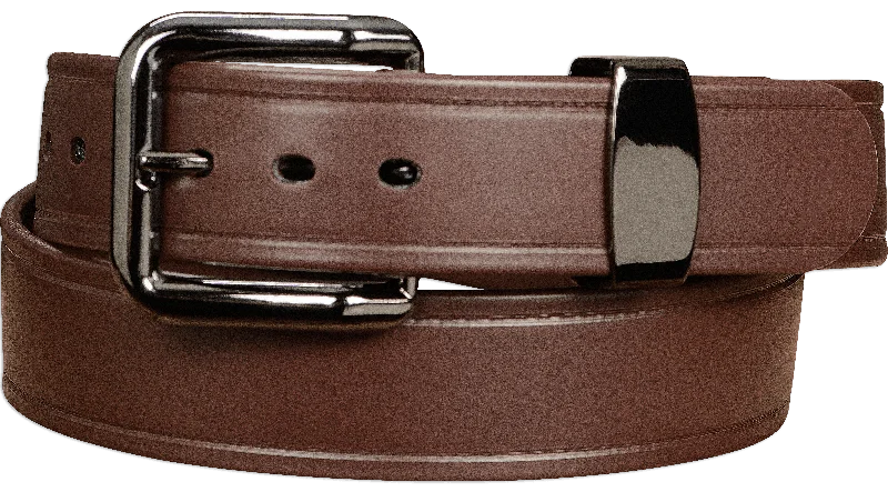 The Hercules Belt™ -  Brown Max Thick With Gunmetal Buckle And Keeper 1.50" (H560BR)