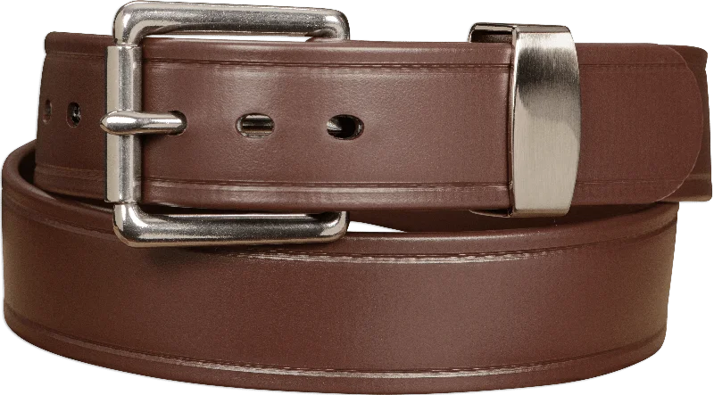 The Hercules Belt™ - Brown Max Thick With Stainless Elongated Buckle And Keeper 1.50" (H510BR)