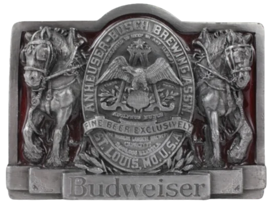 Budweiser Shires Anheuser-Busch Brewing Ass' N Belt Buckle