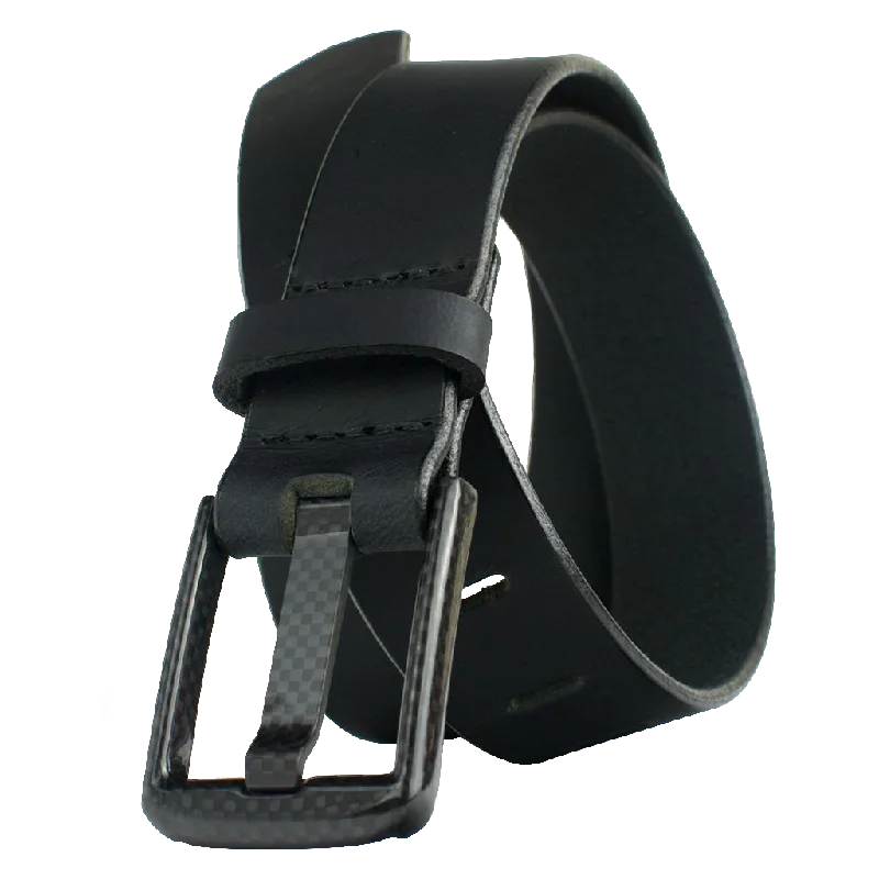 Carbon Fiber Wide Pin Black Belt by Nickel Smart®