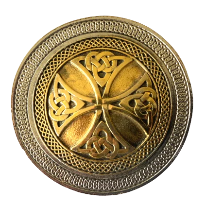 Celtic Cross Gold Belt Buckle