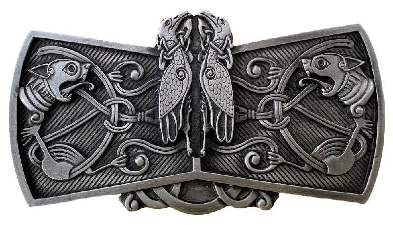 Celtic Dog and Bird Belt Buckle