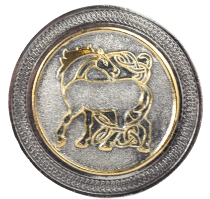 Celtic Horses Gold Silver Belt Buckle