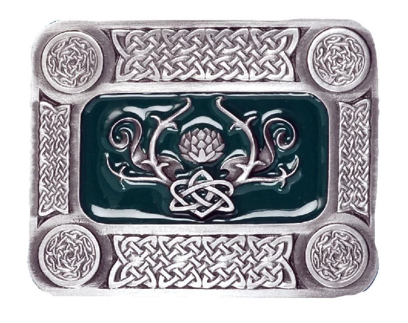 Celtic Rectangle Border Belt Buckle