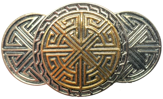 Celtic Runes Gold Silver Plated Belt Buckle