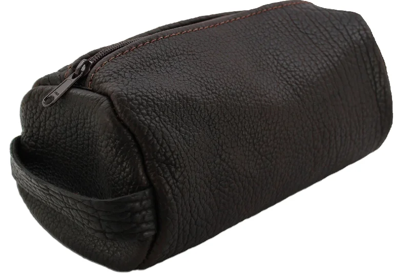 Dark Brown American Bison Travel Toiletry Zippered Bag