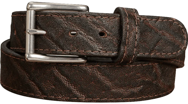 Men's Dark Brown Elephant Max Thickness Gun Leather Belt