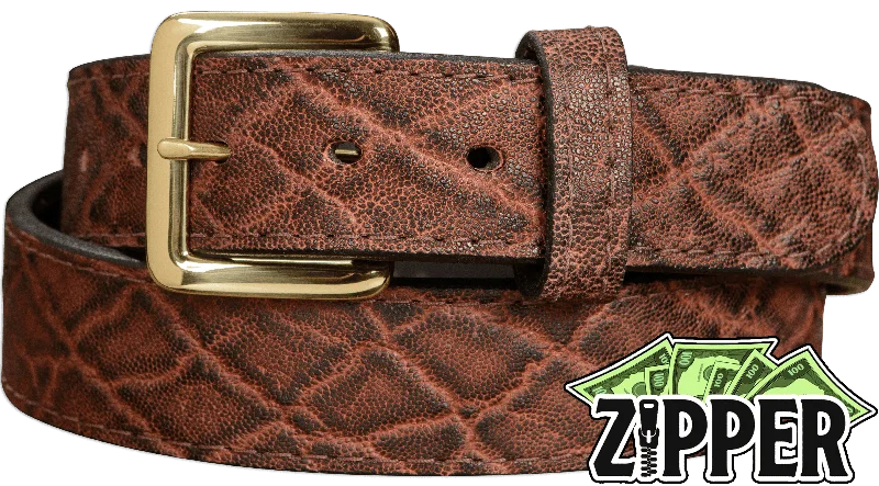 Dragon Fire Elephant Money Belt With 25" Zipper