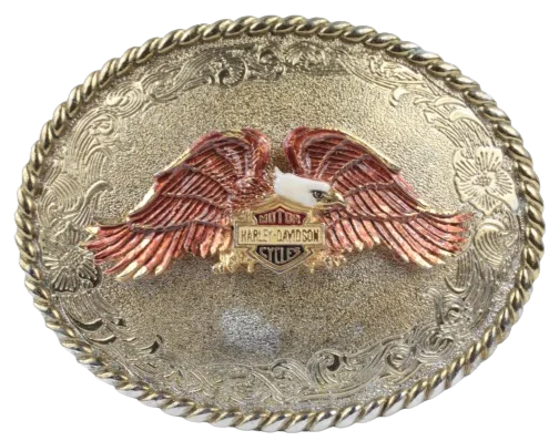 Eagle Oval Harley Davidson Belt Buckle