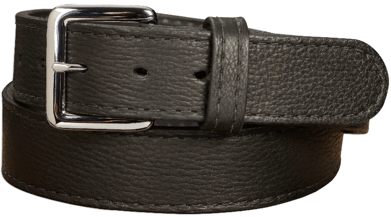 Men's Black American Bison Leather Belt