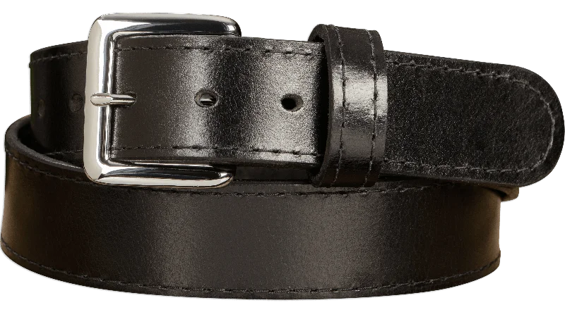 Men's Black Water Buffalo Leather Belt