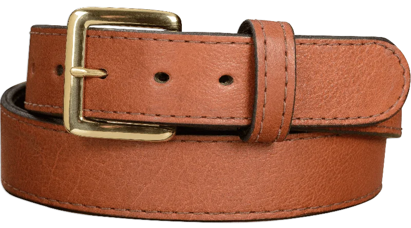 Brown American Bison Leather Belt