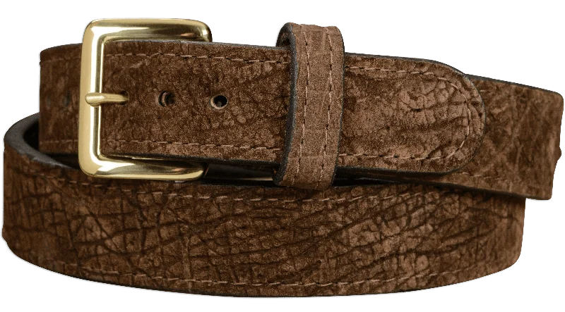 Men's Brown Hippopotamus Leather Belt