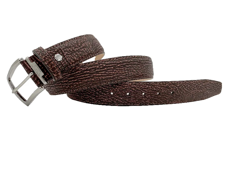 Genuine Shark Skin - Cognac -  40MM