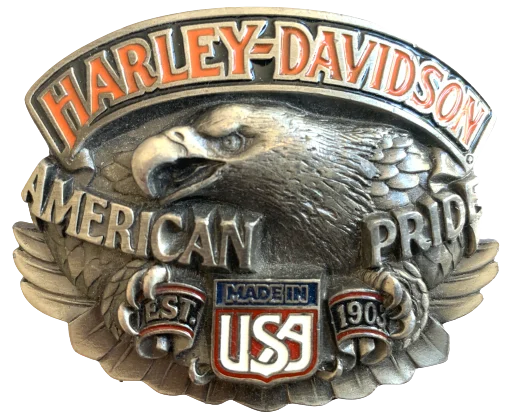 Harley Davidson American Pride Silver Belt Buckle