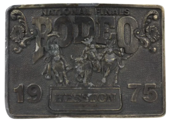 Hesston National Finals Rodeo NFR 1975 Belt Buckle