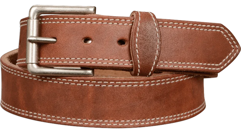 The Maverick: Hot Dipped Tan Double Stitched 1.50"