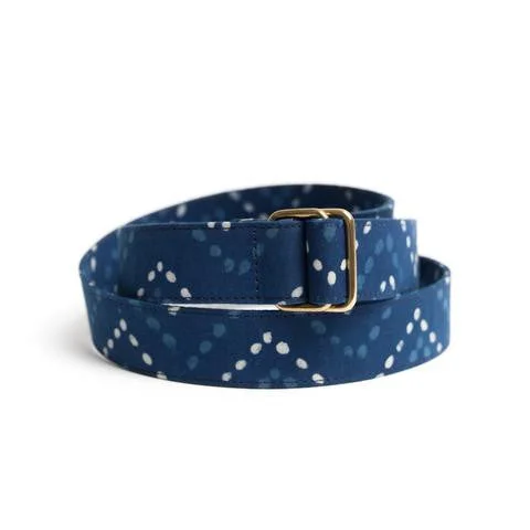 Indigo Block Print Belt