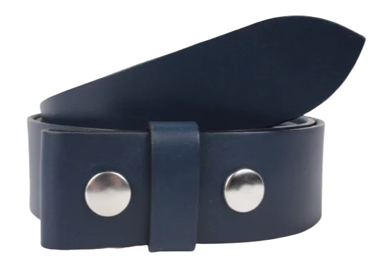 Interchangeable 1 Inch (25mm) Leather Belt Strap in Blue