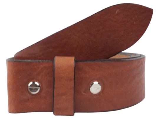 Interchangeable 1 Inch (25mm) Leather Belt Strap in Dark Tan Chicago Screws