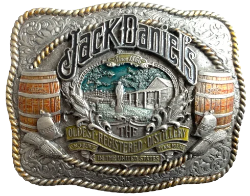 Jack Daniels Distillery Barrels Belt Buckle