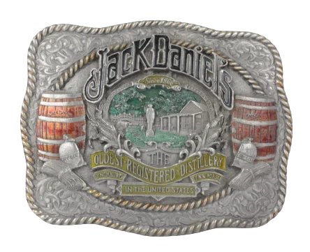 Jack Daniels Oldest Registered Distillery Barrels Belt Buckle