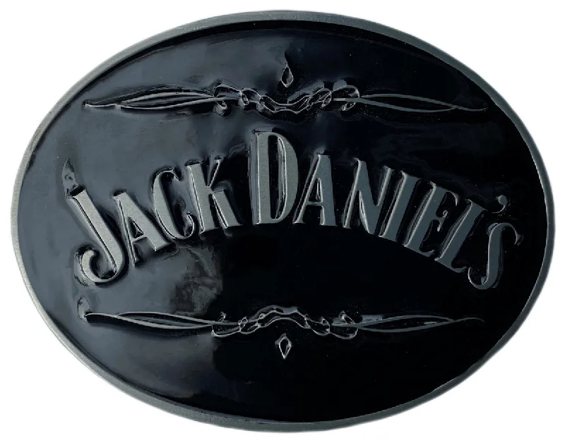 Jack Daniels Oval Black Belt Buckle